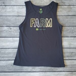 Ladies John Deere Sparkly Farm Tank Top Sz X-Large